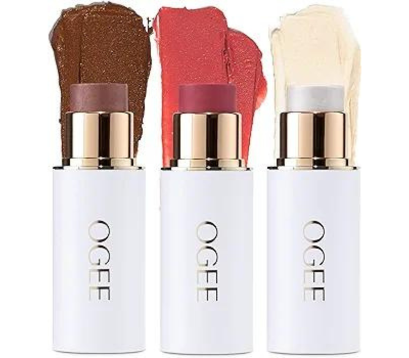 Ogee Face Stick Trio - Organic Bronzer, Blush, Highlighter - Flawless Look 