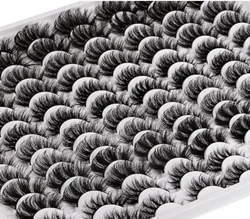 False Eyelashes 48 Pairs 6 Styles Mixed Fluffy Curled - Dramatic Thick 5D Wispy - Bulk Wholesale