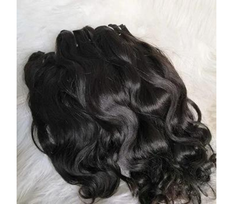 Raw Indian Temple Natural Wavy Unprocessed Humam Hair 3 Bundles 