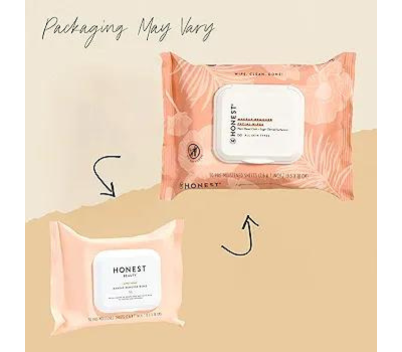 Honest Beauty Makeup Remover Wipes, 30 Count 3 Pack 