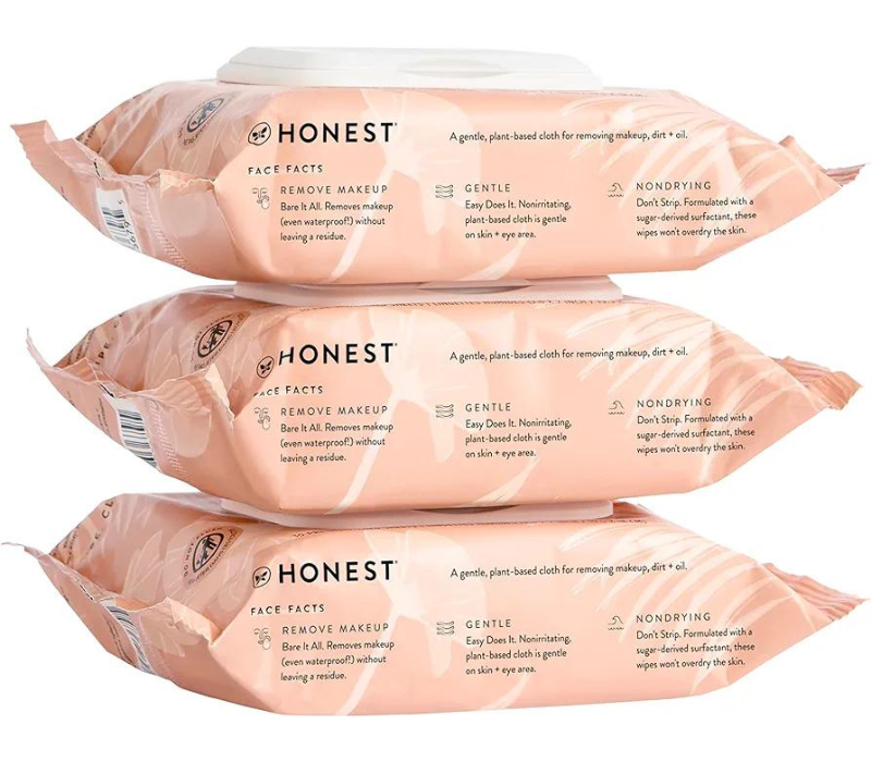 Honest Beauty Makeup Remover Wipes, 30 Count 3 Pack 