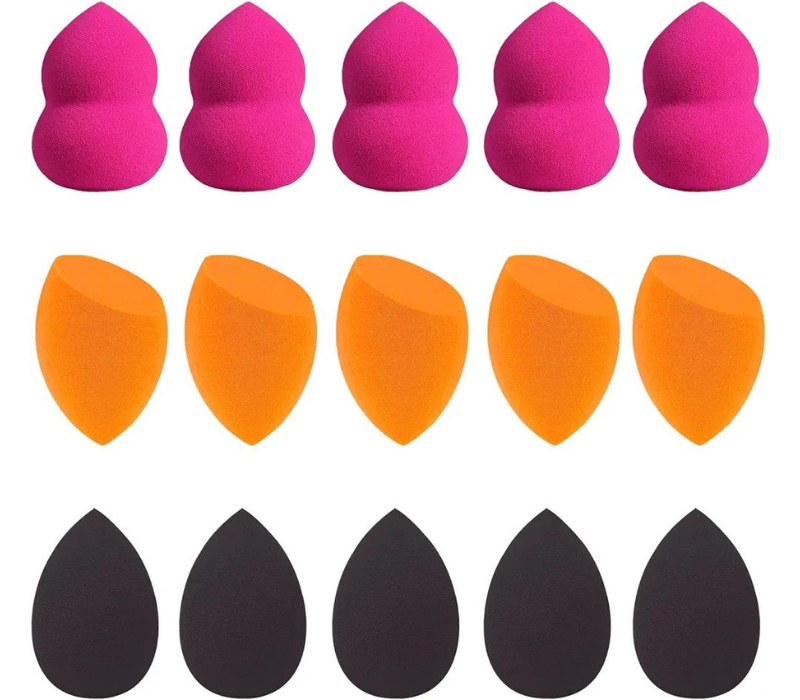 GFOUNS beauty blender bulk makeup sponge set:15 pcs perfect medium beauty sponge makeup blender flawless for face