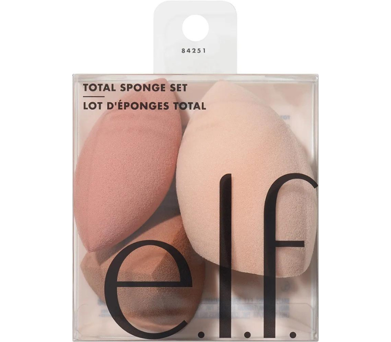 e.l.f. Total Sponge Set, Multi-use Makeup Sponge Set For Flawless Blending, Great For Powder Or Liquid Concealer & Foundation