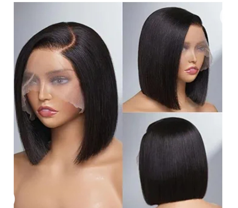 Vipiyong 150 Density Short Bob Wig - 13x4x1 Bone Straight HD Lace