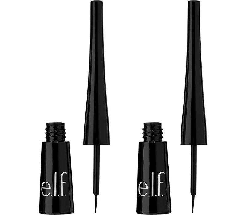 e.l.f. Expert Liquid Liner (Pack of 2) - High-Pigmented, Extra-Fine - Jet Black