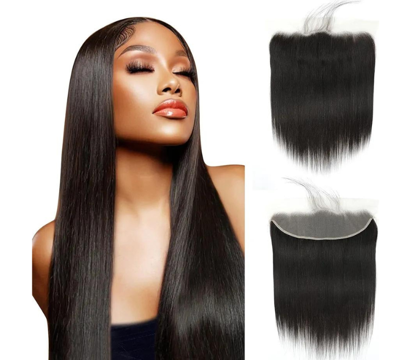 5x5 HD Lace Silky Straight Closure - Brazilian Virgin Remy Human Hair, Pre Plucked, Natural Black 14 Inch 