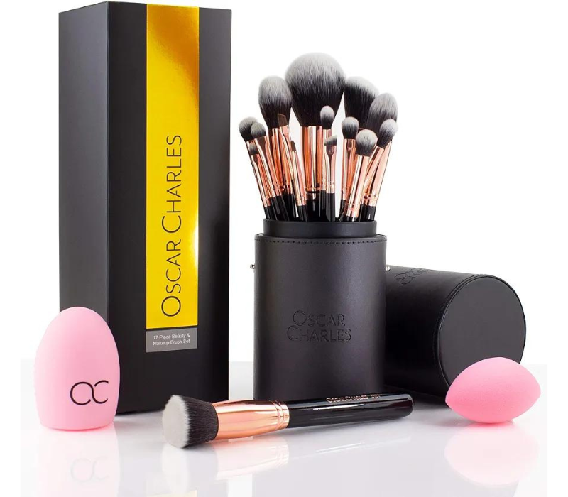 Oscar Charles 17 Piece Makeup Brush Set 