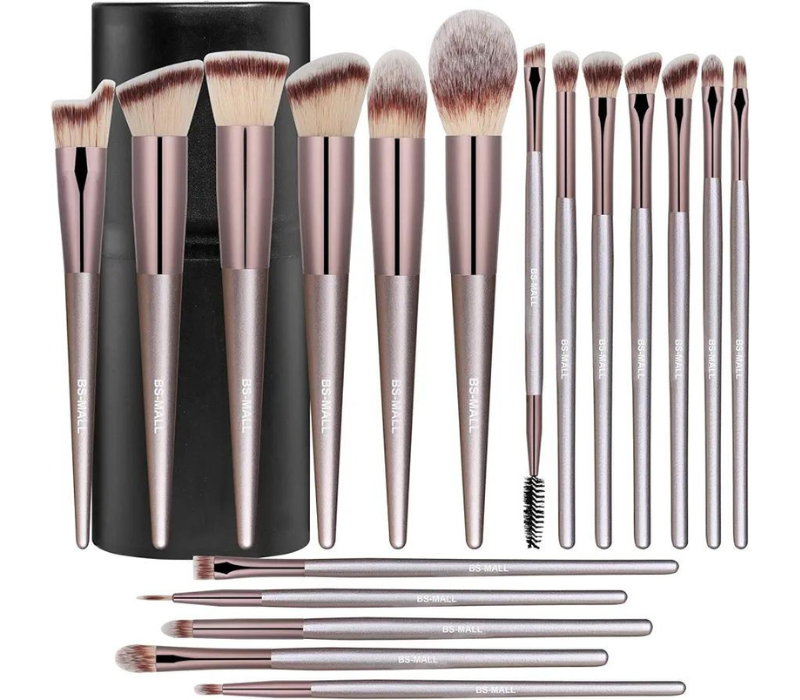 BS-MALL 18 Pcs Makeup Brush Set - Premium Synthetic, A-Champagne