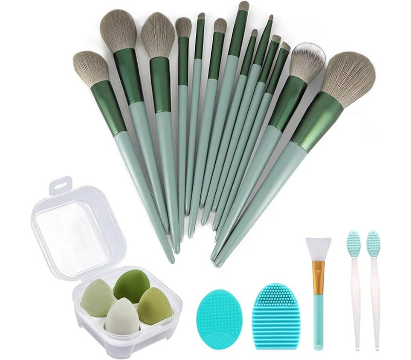 Makeup Brushes 22 Pcs Kit - Green